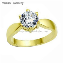 Custom CZ stone Gold Stainless Steel Band Ring
